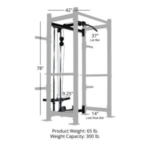 Lat Tower Rack Attachment Fits T-3 & X-3 Series Bolt-Down Power Racks - Image 8