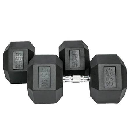 55 LB Rubber Hex Dumbbell Pair 55 LB Rubber Hex Dumbbell Pair heavy duty rubber hex dumbbells for home gym
