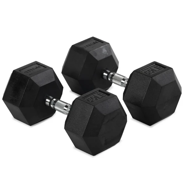 60 LB Rubber Hex Dumbbell Pair 60 LB Rubber Hex Dumbbell Pair heavy duty rubber hex dumbbells for gym training