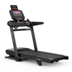 BowFlex T16 treadmill with 16-inch HD touchscreen and folding running deck