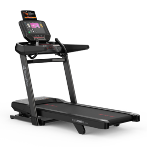 BowFlex T16 treadmill with 16-inch HD touchscreen and folding running deck
