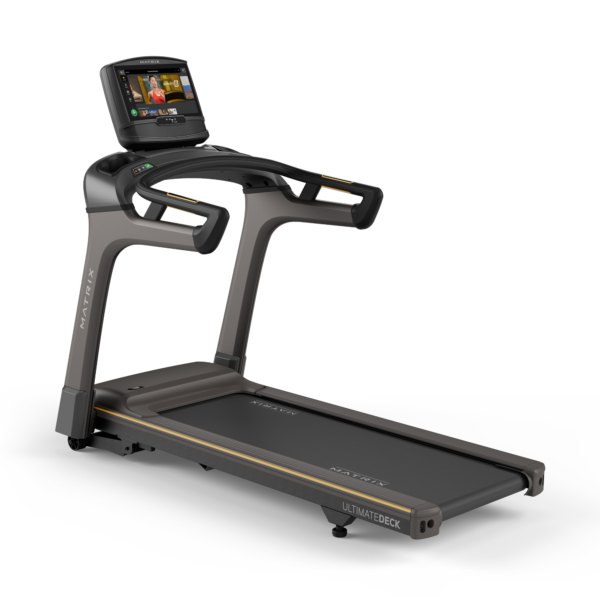 Matrix treadmill with 16-inch XIR touchscreen and 20 x 55-inch running deck